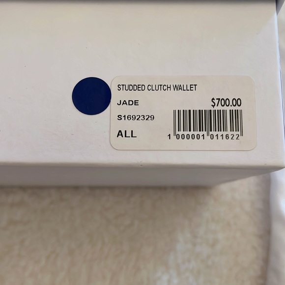 Scanlan Theodore jade studded clutch wallet on gold chain - Picture 4 of 6